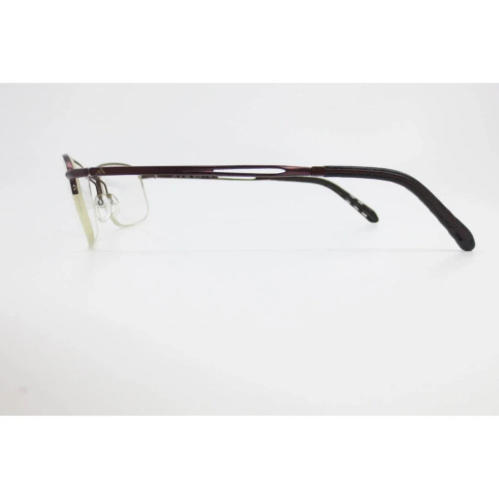 Adidas a791 40 6065 Burgundy Semi Rimless Rectangular Eyeglasses Frames